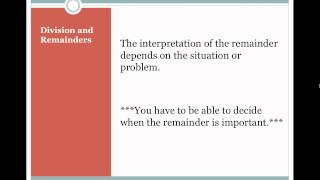 WCLN - Interpreting Remainders