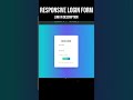Responsive Login Form with React & Tailwind #react #tailwindcss #reactfrontend #webdevelopment #web