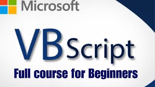 VBScript for Beginners: Full Course | Master VBScript Basics | VBScript Scripting Training