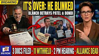 IT'S OVER: Acting AG Blanch Betrays Patel & Bondi – Partial Docs Filed, Alliance DEAD!