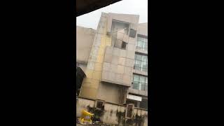 Heavy rainfall damaging Adya Krantiver Vasudev Balwant Phadke Auditorium, Panvel Navi Mumbai