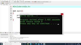 C Program to Print "Hello World" | First C Program