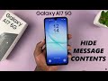 How To Hide Text Message Contents From Lock Screen On Samsung Galaxy A17 5G