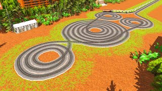 Alien Train Tracks Like Flying Saucers🚂4 Spiral Rails⚠️Trainz Simulator 2022