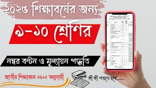 ২০২৫ শিক্ষাবর্ষের জন্য  নবম দশম শ্রেণির বিষয় কাঠামো । Exam 2025 । নম্বর বন্টন ও মূল্যায়ন পদ্ধতি