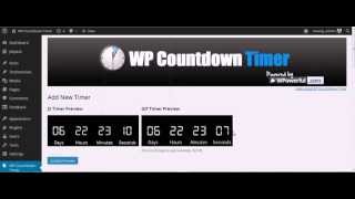WP Countdown Timer Setup Video
