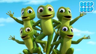 Five Little Speckled Frogs | Beep Beep Nursery Rhymes & Kids Songs