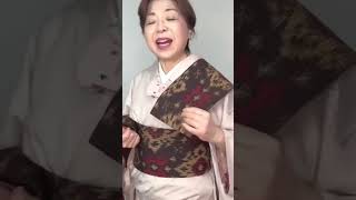 15左のクリップを取って向こう側にポーンと投げやる#名古屋帯#お太鼓#着付け #kimono #着物#きもの人#１人でできる#shorts #簡単