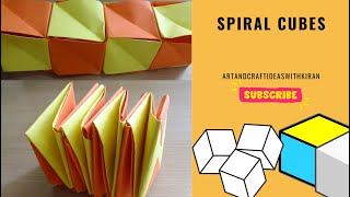 Spiral cubes | paper origami | Magic cubes