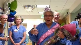 America's Oldest Working Nurse Gets Surprise for 90th Birthday