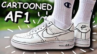 CARTOON AIR FORCE 1 CUSTOM!! (TUTORIAL)