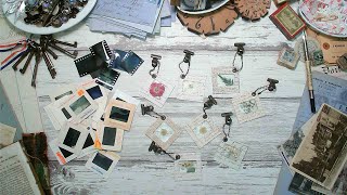 Day 5 of 365 Days of Junk Journal Ideas - How To Make Upcycled Vintage Slide Charms Mixed Media Art