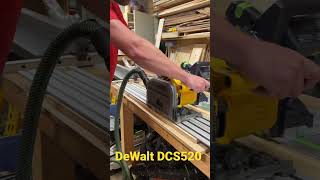 Cordless Track Saw Battle - DeWalt DCS520 vs. Festool TSC 55 K #shorts #woodworking #tracksaw