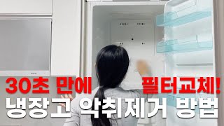 입주청소 후에도 심각한 분노의 냉장고 냄새 없애기 / 30초 초간단 냉장고 필터교체 / Lg냉장고필터  R-L265JM