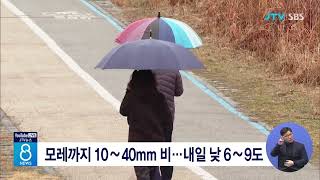 모레까지 10~40mm 비... 내일 낮 6~9도