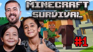 Minecraft Survival Oynuyoruz! (Minecraft Öğreniyorum) Bölüm 1