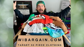 WiBargain Target Clothing 50 Piece Returns Wholesale Mystery Unboxing
