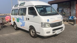 北木島地域バス 車窓 大浦→丸岩/ ふれあい号(岡山県笠岡市営)大浦1515発