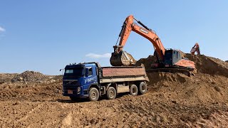 Doosan 380EX Excavator Loading & Truck Transporting #24 | 장비작업 Construction Machines | 굴삭기 토사 상차작업