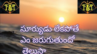 సూర్యుడు లేకపోతే ఏం అవుతుంది / Without sun what happens/ Facts