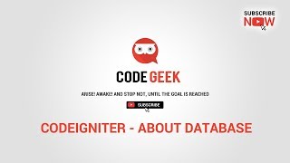 Basic Codeigniter Tutorials - About Database