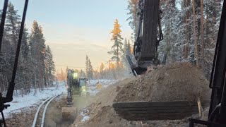 A week at work! Volvo EC300El excavator and L60H wheelloader moving LOADS of soil