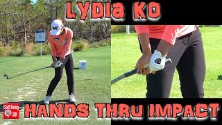 2017/2018 LYDIA KO HANDS THRU IMPACT SLOW MOTION IRON GOLF SWING