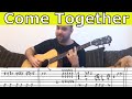 Fingerstyle Tutorial: Come Together - w/ TAB (Guitar Lesson)