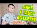 Make a tasty omelette with Khudodod || English for kids || Funny English || English with Family #6