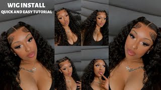 HOW TO: 2 Pigtail half up half down WIG INSTALL | Trending Hairstyle