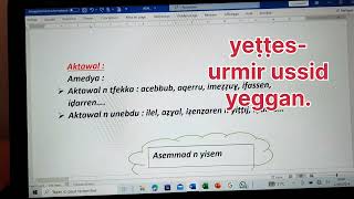 Asnalas n tmaziɣt aswir wis 2 LL, akraḍyur wis 3. متوسط.3 مراجعة في الأمازيغية للسنة