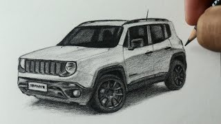 Como desenhar um carro: Jeep Renegade - PASSO A PASSO - narrado