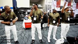 90s Hit R&B Group AZ Yet Surprise People Walking Through Namm 2020 with a Secret Performance!