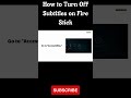 How to Turn Off Subtitles on Fire Stick #shortvideo #shorts #firetv