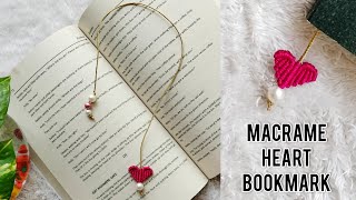 Macrame Heart Bookmark | DIY Macrame Bookmark | Valentines Day Gift Ideas | Step by Step Tutorial