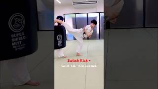 交差蹴り+ 交差→中段フェイント→上段後ろ蹴り #fullcontactkarate#大谷道場#kyokushin#backkick#後ろ蹴り #karate#martialarts#shorts