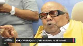 DMK to Appeal Against Jayalalithaa's Acquittal: Karunanidhi