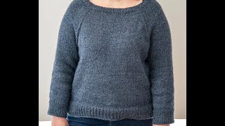 Knitted simple sweater, top down, raglan. Part 2 tutorial