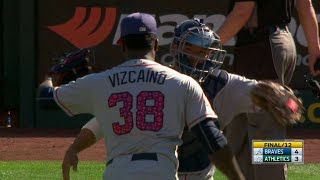 ATL@OAK: Vizcaino earns a save for Braves in the 12th