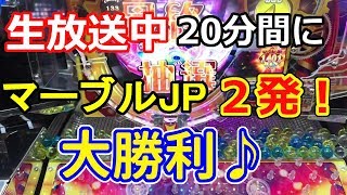 【神引き！】マーブルフィーバーで20分で2回ジャックポット！！　生放送ダイジェスト