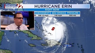 WPRI 12 Weather Forecast for 8/18/25: Cooler today; Tracking Hurricane Erin