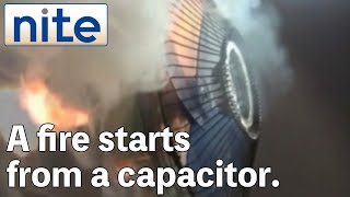 【nite-ps】Electric fan:1.A fire starting from a capacitor