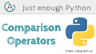 Python Operators - Comparison Operators | Just enough python