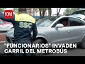 CDMX: Detienen vehículo de lujo sin placa y en el carril del Metrobús - Las Noticias