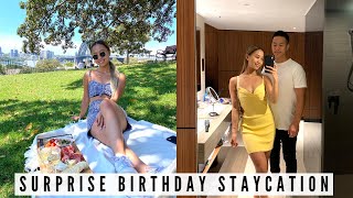 Boyfriend's Surprise Birthday Staycation! // WEEKEND VLOG | THERESATRENDS