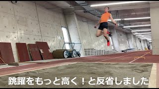 マスターズ陸上・60歳／スピード練習・走り幅跳び等／競技場にて