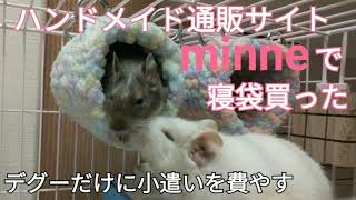 手作り通販サイト｢minne｣で寝袋買った！デグーだけに小遣いを費やす飼い主