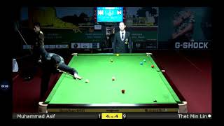 FINAL FRAME MUHAMMAD ASIF VS THET MIN LIN IBSF 6 reds Snooker Championship 2019