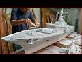 Man Builds Hyperrealistic RC Warship at Scale | OPV 1800 Military Replica by @jufri_88