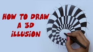 How To Draw A 3D Illusion | Easy Step By Step Ways To Learn Drawing